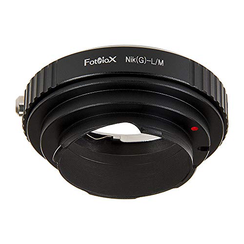 Fotodiox Lens Mount Adapter with Leica 6-Bit M-Coding - Nikon Nikkor F Mount G-Type D/SLR Lens to Leica M Mount Rangefinder Camera Body with Built-in Aperture Control Dial, Black