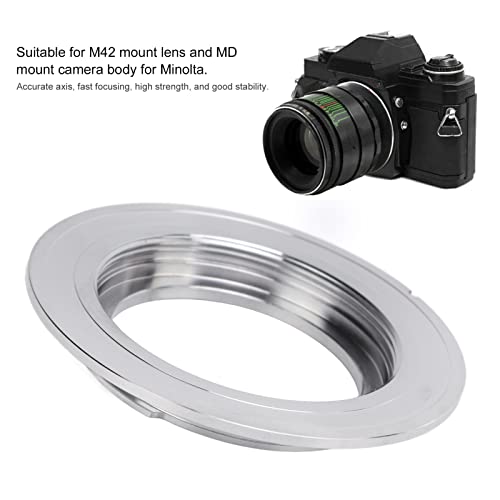 Sanpyl M42‑MD Lens Adapter Ring, Camera Lens Adapter Ring for M42 Lens to for MD Mount, Compatible with for M42 Mount Lens and MD Mount Camera Body for
