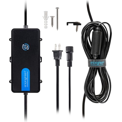 Enbrighten Accent Permanent Outdoor Lights Power Supply, 20ft Lead