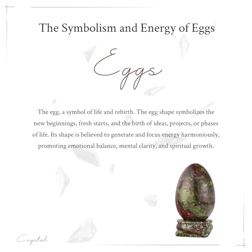 mookaitedecor Dragon Blood Jasper Crystal Egg with Stone Stand