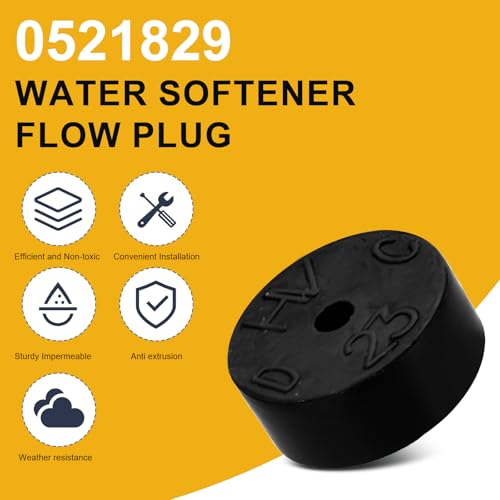 HEBRAR black water softener flow plug, compatible with WS22X10020 and 521829 models