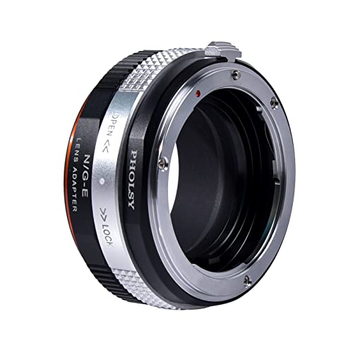 PHOLSY Lens Adapter Compatible with Nikon F (G-Type) Lens to Sony E Camera Nikon F or G to Sony E