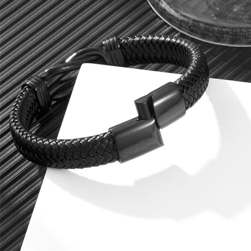 RIPFEVURN Urn Bracelet for Ashes for Women Men Infinity Knot Cremation Jewelry Leather Cuff Bangle Memorial Ashes Bracelet 8.66"