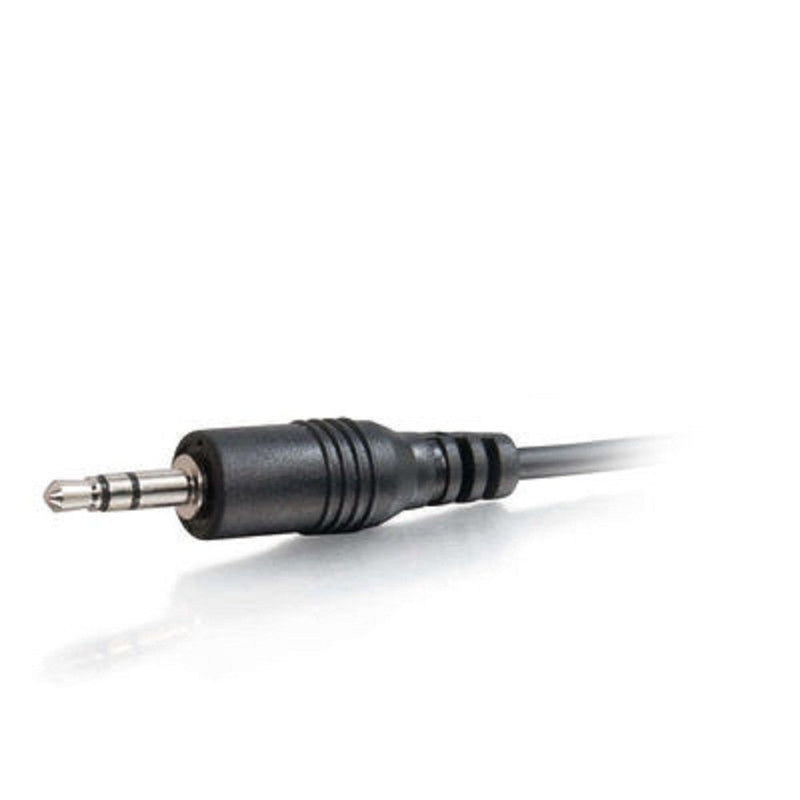 [Australia - AusPower] - Legrand - C2G 3.5MM Isolation Transformer, Black Auxiliary Isolation Transformer to Stop Speaker Hum from Ground Loops, 21 Inch Audio Jack Extension Cable, 1 Count, C2G 40000 
