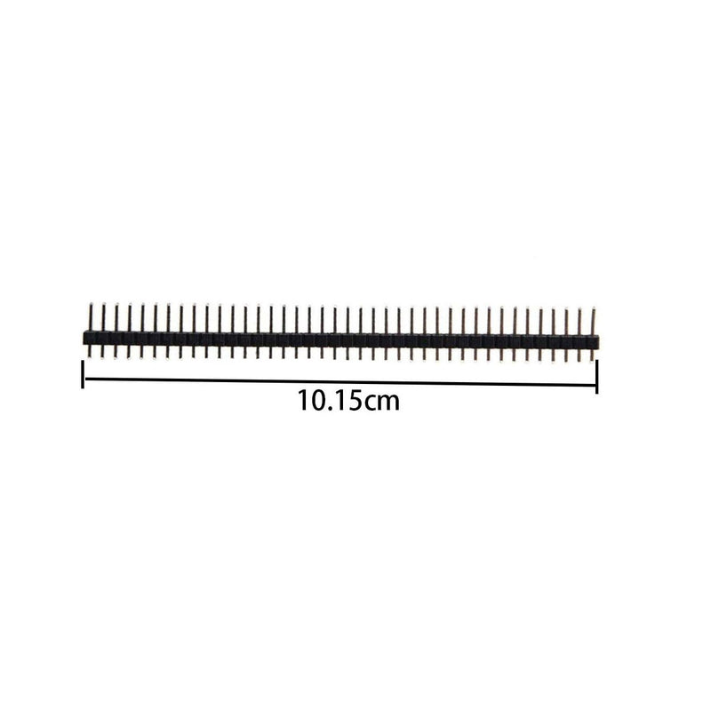 [Australia - AusPower] - 20 PCS 40P Single Row Pin Header Strip Male Header Pin Connector 2.54mm Pitch for PCB Prototype Breadboard Circuit Welding 