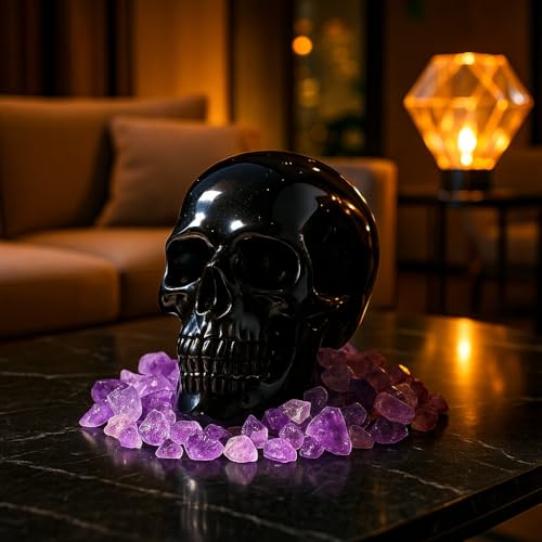 3 Inch Large Black Obsidian Skull