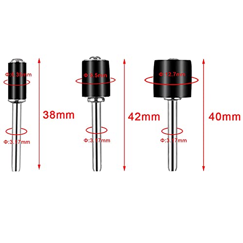 Sanding Sleeves Set with 144 Sanding Bands (80/120 Grit) + 6 Sanding Rollers | Standard Size Drum Mandrels Sanding Drum Grinding Attachments, Drum Sander Set, for Dremel Rotary Tool
