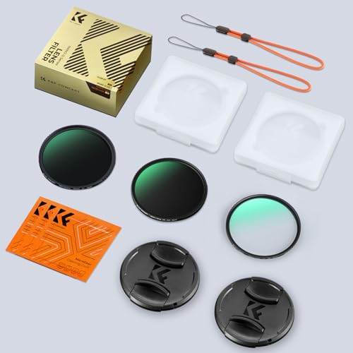K&F CONCEPT 49mm CPL MCUV ND1000 Lens Filter 2 Lens Caps Kits