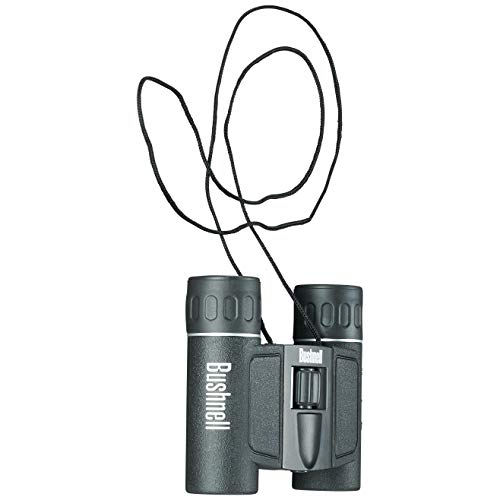 Bushnell 10x25 Powerview Binoculars, Compact Folding Roof Prism, for Adults and Kids, Concerts, Birdwatching, Hiking, Sports, Rubber Armor (132516C)