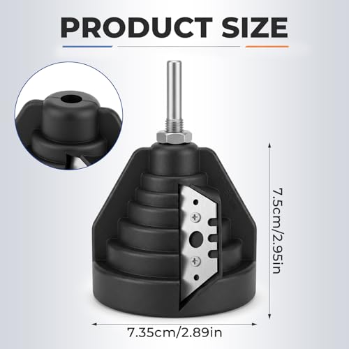 Plastic pipe chamfering tool, pipe deburrer for 20, 25, 32, 40, 50, 63 mm pipes, pipe deburring tool with drill connection, pipe milling cutter, pipe chamfering tool, pipe deburrer for PVC, PE, and PPR pipes