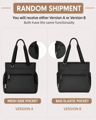 GLENKEY Insulated Lunch Bag Women Leakproof Cooler Tote for Work Outdoor Medium C_Black
