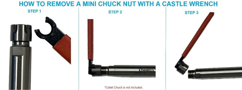 [Australia - AusPower] - HHIP 3900-0609 ER-20 Castle Wrench for Mini ER Chuck Nut, 19.5 mm 19.5 mm Open Size 