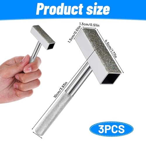Anhoer 3-Piece Set Grinding Discs Dresser Sharpening Stone Cutter Dressing Tools for Diamonds Diamond Grinding Wheel Dresser 45 x 10 mm for Grinding Deburring Discs Silver | Steintrimmer Abrichtwerkzeuge für Diamanten Diamant-Schleifscheibe Dresser zum...
