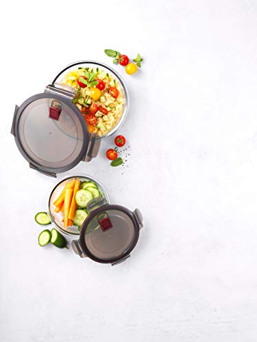 Zwilling J. A. Henckels Zwilling Gusto 39506-004 Gusto Storage Container, Round Shape, 4.9 fl oz (1,300 ml), Glass Airtight, Heat Resistant, Container, Microwave Safe, Dishwasher Safe 1300ml Single Item