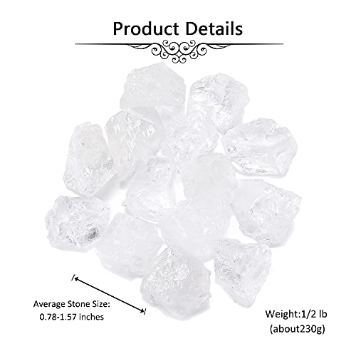 Jovivi Bulk Clear Quartz Crystals, Rough Healing Stones Large 1"