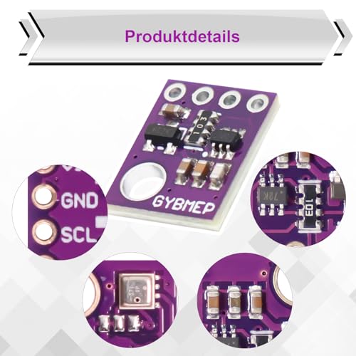 280 5V Barometric Sensor Temperature Humidity Sensor Module Pressure Temperature Humidity Module Board Humidity Temperature Sensor Module IIC I2C Compatible with Arduino (Pack of 2) 2 Stück