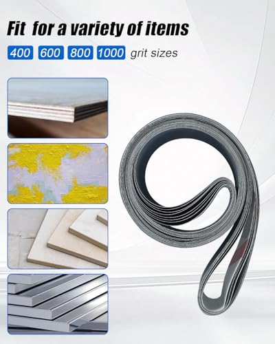 GUZIKO 2x72 inch sanding belts for metal, glass, and stone finishing, 8-pack