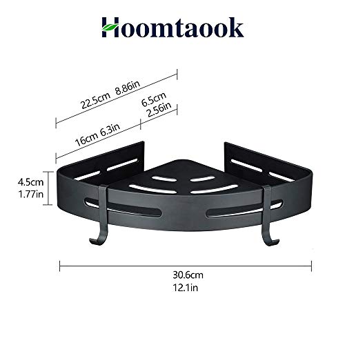 Adhesive Corner Shelf Bathroom Shower Caddy Organizer for Kitchen Toilet No Drilling 2-Tier Bathroom Corner Shelves Shower Caddies Black