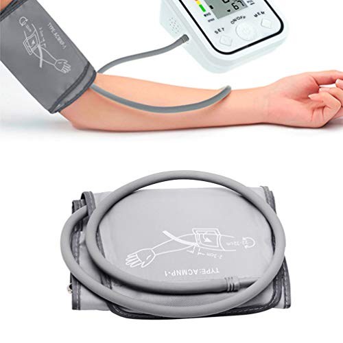 Blood Pressure Cuff Upper Arm Replacement Cuff 18.50 x 5.12 Inches for Blood Pressure Monitor Accessories 22-32 cm Arm Circumference Portable for Home and Family Silver Grey