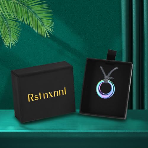 Cremation Jewelry-Circle of Life Eternity Keepsake Memorial Pendant Necklace for Ashes for Women Gifts With Funnel Kit & Bag Rainbow