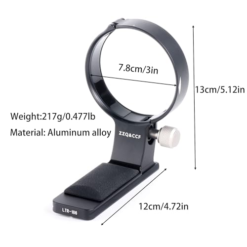 ZZQ&CCF Lens Collar for Nikon Z 180-600mm f/5.6-6.3 VR, Replacement Foot with Silicone Grip Handle, QD Socket, Arca-Type