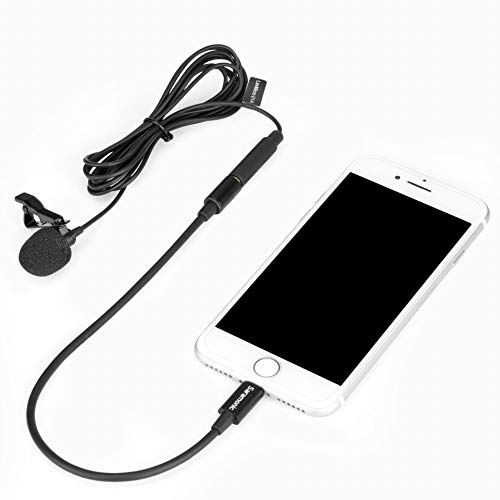 Saramonic LavMicro U1A Lavalier Lapel Microphone with Lightning for iPhone, or iPad with a Built-in 6.6-Foot (2m) Cable for Vlogging, Interviews, YouTube, TikTok, Live Streaming Lightning - 6.6'