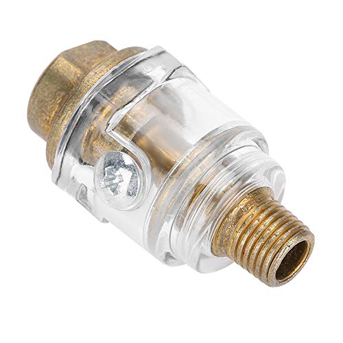 Oil Lubricator 1/4" BSP Mini In Line Air Tool Oil Lubricator Oiler Compressor Pipe Automatic Lubrication
