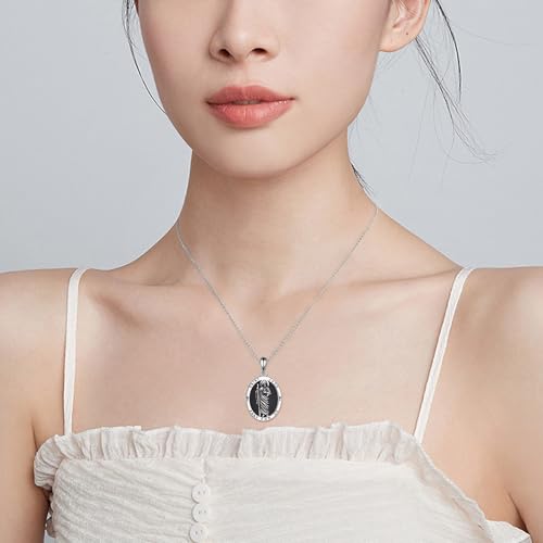 ONEFINITY Saint Jude/Santa Muerte/Pharaoh/Saint Christopher/Baphomet Necklace 925 Sterling Silver Religious Protect Necklace Baphomet Jewelry Gifts for Women Men