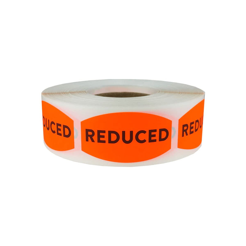 Reduced Grocery Store Food Labels .75 x 1.375 Inch 500 Total Adhesive Stickers 0.75 x 1.375" Oval