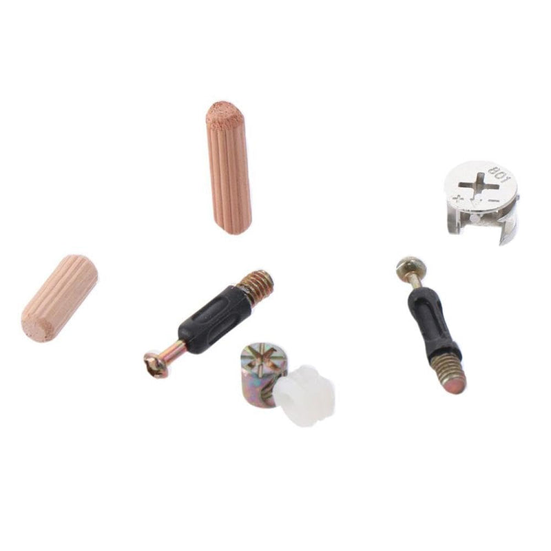 [Australia - AusPower] - 180Pcs Furniture Connecting Hardware Connectors Assortment Kit,Furniture Fastener Set Cam Lock Assortment Kit,Cam Lock for Furniture Connecting 