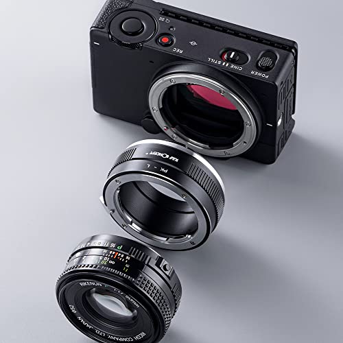 K&F Concept Lens Mount Adapter PK-L Manual Focus Compatible with Pentax K(PK) Lens to L Mount Camera Body