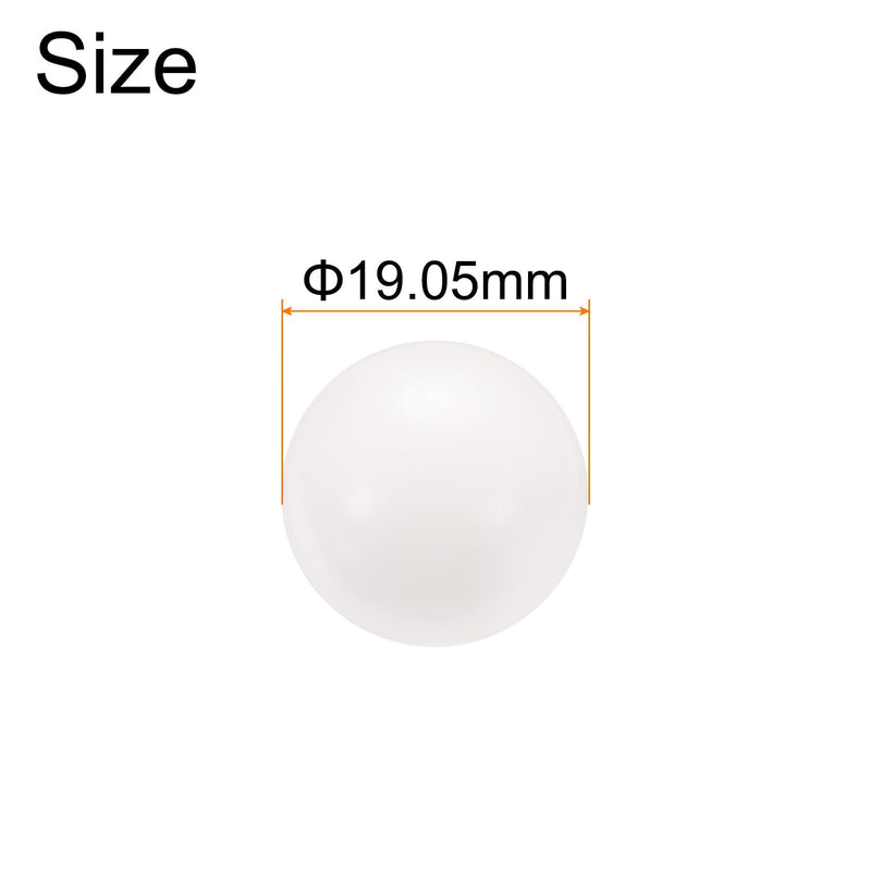 [Australia - AusPower] - uxcell 20pcs POM Bearing Balls 3/4" 19.05mm Solid Plastic Bearing Balls, Precision POM Balls 