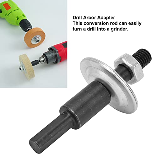 [Australia - AusPower] - Pissente Drill Arbor Adapter, 8.3mm Shank, M8 x 1.25 Thread, Hand-Tightened, Includes Adapter, Nut, 2 Washers 
