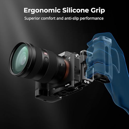SMALLRIG Side Handle for Arca-Swiss with Recording Trigger, 3 Control Cable, Fit for Sony A7 III/ FX3/ A6600, for Canon R5II/ R5C, for FUJIFILM X-H2S/ X-T5, for Panasonic S5 II/ GH5-5694