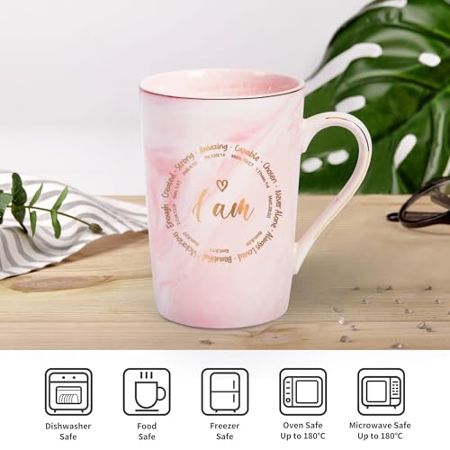 Joymaking Inspirational Christian Gifts: Coffee Mugs with Bible Verse, Spiritual Birthday Gifts for Women, 14 Oz Pink Bible Verse-pink 14Oz