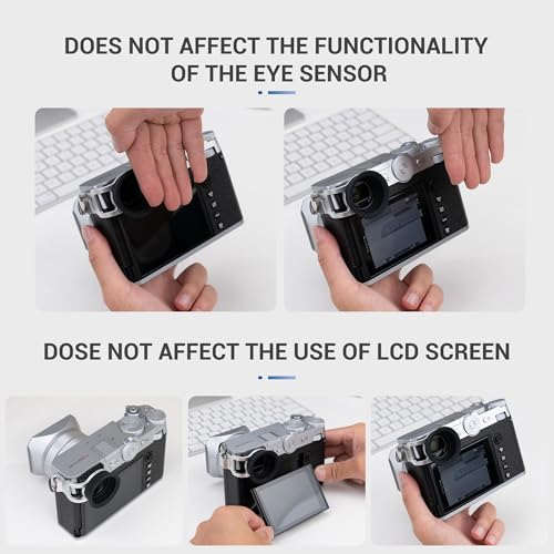Extended GFX 100RF Eyecup Eyepiece Viewfinder for Fujifilm GFX100RF Eye Cup Black for Fujifilm GFX100RF