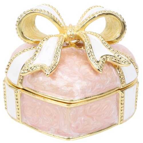 Heart Shaped Jewelry Box Ring Box Pink Storage Case for Earrings Necklaces Brooches and Small Items Travel and Home Jewelry Gift 2.28 X 2.08 X 1.77 in