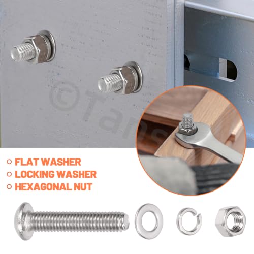 Tanstic 1048pcs M3 M4 M5 Hex Socket Head Cap Machine Screws Set, 304 Stainless Steel Flat Head Socket Cap Screws, Button Head Socket Cap Screws for Industrial Machinery M3/M4/M5