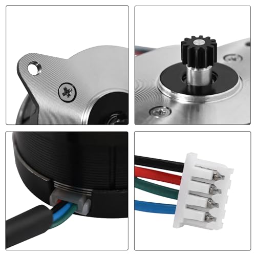 3D Printer Stepper Motor, K1 Extruder Stepper Motor with 12 Teeth, Pancake Stepper Motor Replacement for Creality K1 / K1C / K1 Max/Ender 3 V3 / Ender 3 V3 Plus 3D Printer