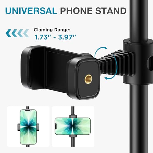InnoGear Ring Light with Stand for Desk Computer Selfie Video 50 Modes Overhead Selfie Light
