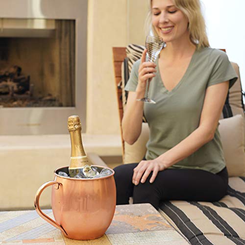 Oggi Jumbo Stainless Steel Moscow Mule Mug- 102oz Copper Plated Moscow Mule Cup, Cocktail Cart & Home Bar Accessories, Moscow Mule Mugs Make Great Gifts