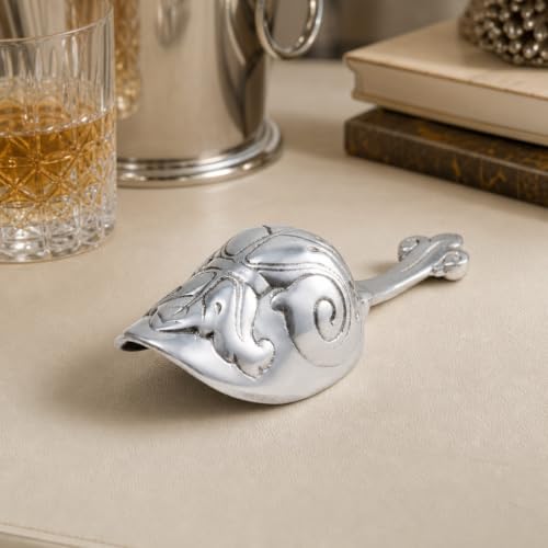 Arthur Court Fleur-De-Lis Ice Scoop Polished Aluminum 8 Inch Long for Ice, Candy, and Dry Goods Fleur De Lis