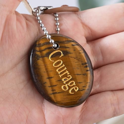 Tiger’s Eye Worry Stone for Courage & Anxiety Relief