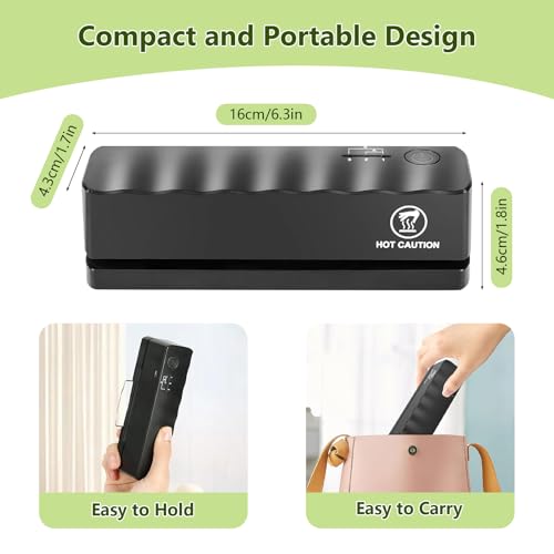 Mini Bag Sealer, Handheld Heat Sealer Machine, Portable Bag Resealer