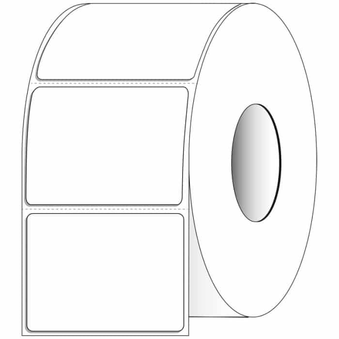 InStockLabels.com Direct Thermal Perforated White Labels, 4" x 6.5", 3" Core, 900 Count