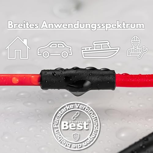 Heat Shrink Tubing Set 100 Pieces Extra Long Waterproof with Inner Adhesive, 4:1 Shrink Ratio, PVC Heat Resistant & Flame Retardant, for Cable Insulation, Car, Electrical, Soldering Joints, Repair | 100 extra long shrink tubes with inner adhesive for...