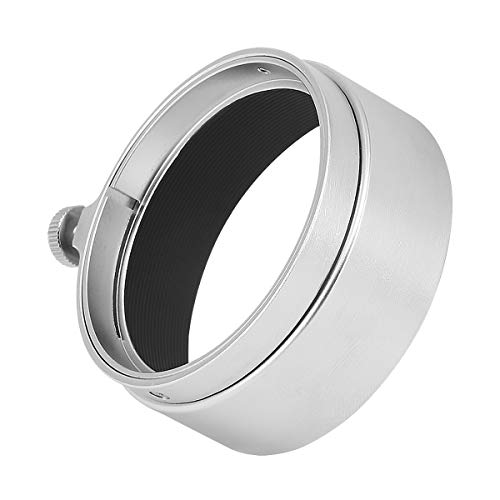 Haoge LH-M37W Metal Lens Hood for Leica Leitz Elmar 3.5cm 35mm f3.5 A36, Elmar 50mm f3.5 A36, Summaron 3.5cm 35mm f3.5 A36 and Other Lens with 36mm Outside Size Silver