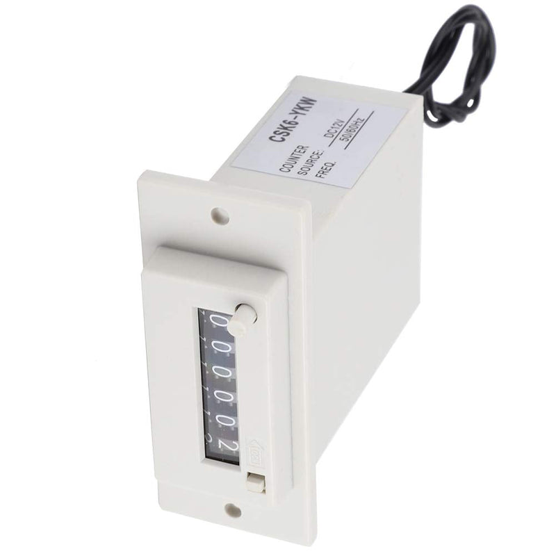 CSK6-YKW Electromagnetic Counter 6 Digit 0-999999 Counting Range Electronic Pulse Counter, Digital Counter, Sum Counter, Electromagnetic Pulse Counter (DC 12V), #-01