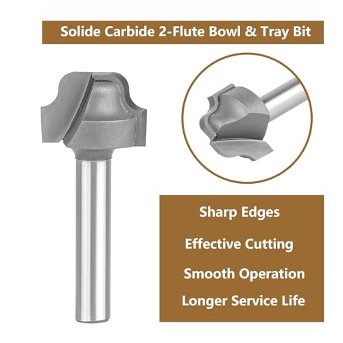 SpeTool juice groove router bit with 1/8-inch radius and 1/4-inch shank for woodworking drainage grooves