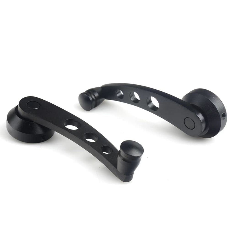 [Australia - AusPower] - 2PC Universal Window Crank Handle, Aluminum Car Window Opener Handle Kit, Replacement Winder Crank Kit for Auto Vehicle (Black) Black 